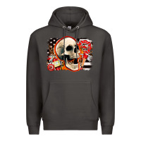 Smoke firefighter skull Premium Hoodie - AdoDesignShop