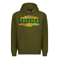 Army Green being a teacher makes my life complete Premium Hoodie - texasbilliewilder