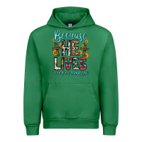 Emerald because he lives i can face tomorrow Urban Hoodie - Zillion Design Studio