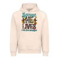 Sandshell because he lives i can face tomorrow Urban Hoodie - Zillion Design Studio
