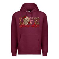 Burgundy love never dies skull Premium Hoodie - RanaPortraitStore