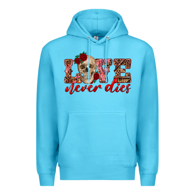 Love Never Dies Skull Premium Hoodie by RanaPortraitStore | Teevron