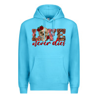 Ocean Blue love never dies skull Premium Hoodie - RanaPortraitStore