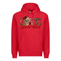 Red love never dies skull Premium Hoodie - RanaPortraitStore