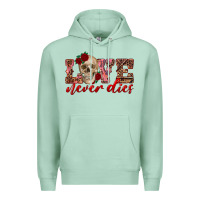 Seafoam love never dies skull Premium Hoodie - RanaPortraitStore