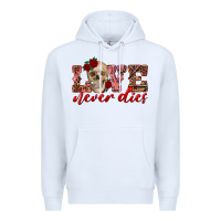 White love never dies skull Premium Hoodie - RanaPortraitStore