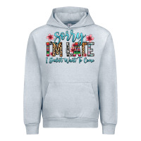 Heather Grey sorry i m late i didn t want to come Urban Hoodie - Zillion Design Studio