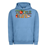 Pigment Pebble Blue teacher life Urban Hoodie - texasbilliewilder