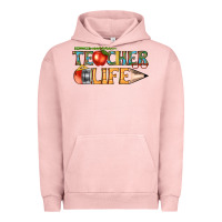 Pigment Salmon teacher life Urban Hoodie - texasbilliewilder