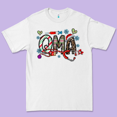 Christmas Nurse Qma Premium Tee Designed By Cowhidedigitalart