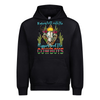 Black raising hell with the hippies and the cowboys Urban Hoodie - Zillion Design Studio