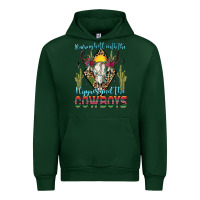 Forest Green raising hell with the hippies and the cowboys Urban Hoodie - Zillion Design Studio