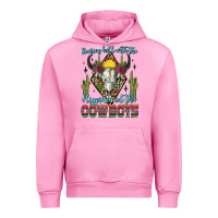 Fuchsia Pink raising hell with the hippies and the cowboys Urban Hoodie - Zillion Design Studio