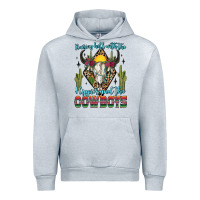 Heather Grey raising hell with the hippies and the cowboys Urban Hoodie - Zillion Design Studio