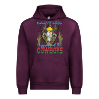 Mauve Wine raising hell with the hippies and the cowboys Urban Hoodie - Zillion Design Studio