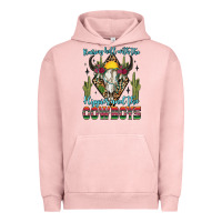 Pigment Salmon raising hell with the hippies and the cowboys Urban Hoodie - Zillion Design Studio