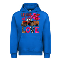 Cobalt valentine's day loads of love tractor with pin heart balloons Urban Hoodie - RanaPortraitStore