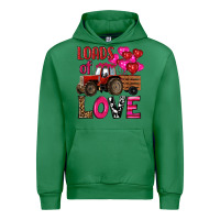 Emerald valentine's day loads of love tractor with pin heart balloons Urban Hoodie - RanaPortraitStore