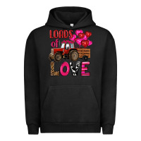 Pigment Black valentine's day loads of love tractor with pin heart balloons Urban Hoodie - RanaPortraitStore