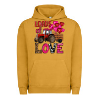 Pigment Peanut Butter valentine's day loads of love tractor with pin heart balloons Urban Hoodie - RanaPortraitStore
