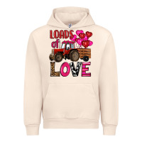 Sandshell valentine's day loads of love tractor with pin heart balloons Urban Hoodie - RanaPortraitStore