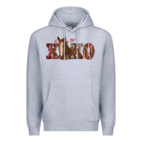 Heather Grey xoxo horse Premium Hoodie - RanaPortraitStore