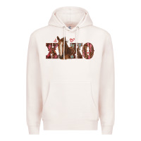 Pale Pink xoxo horse Premium Hoodie - RanaPortraitStore