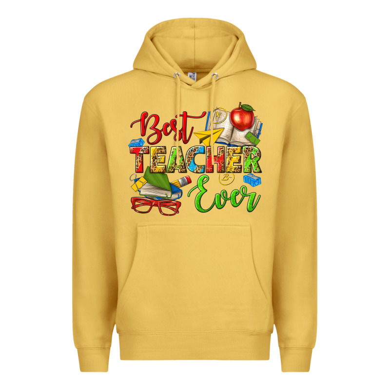 Best Teacher Ever Premium Hoodie by texasbilliewilder | Teevron