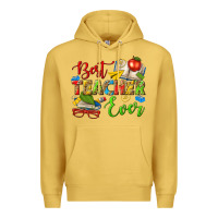 Antique Gold best teacher ever Premium Hoodie - texasbilliewilder