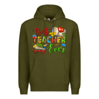 Army Green best teacher ever Premium Hoodie - texasbilliewilder