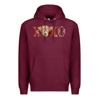 Burgundy xoxo charolais cow Premium Hoodie - RanaPortraitStore