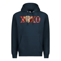 Navy xoxo charolais cow Premium Hoodie - RanaPortraitStore