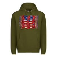 Army Green 4th of july brushstroke Premium Hoodie - Zillion Design Studio
