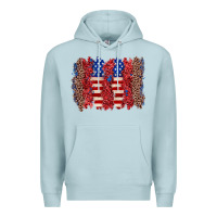 Blue Mist 4th of july brushstroke Premium Hoodie - Zillion Design Studio