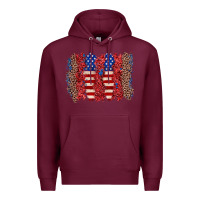 Burgundy 4th of july brushstroke Premium Hoodie - Zillion Design Studio