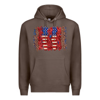 Coffee 4th of july brushstroke Premium Hoodie - Zillion Design Studio