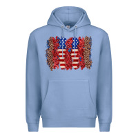 Colony Blue 4th of july brushstroke Premium Hoodie - Zillion Design Studio