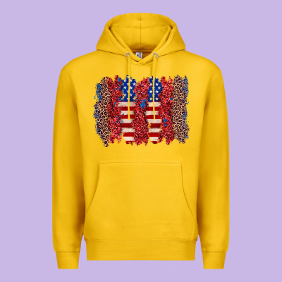 4th Of July Brushstroke Premium Hoodie Designed By Zillion Design Studio