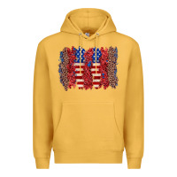 Mustard 4th of july brushstroke Premium Hoodie - Zillion Design Studio