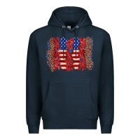 Navy 4th of july brushstroke Premium Hoodie - Zillion Design Studio