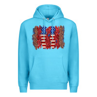 Ocean Blue 4th of july brushstroke Premium Hoodie - Zillion Design Studio