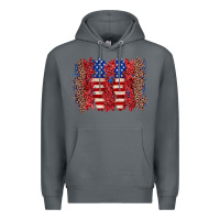 Rock 4th of july brushstroke Premium Hoodie - Zillion Design Studio