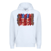 White 4th of july brushstroke Premium Hoodie - Zillion Design Studio
