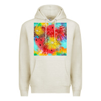 Oatmeal Heather fruits leopard seamless pattern Premium Hoodie - Zillion Design Studio