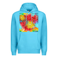 Ocean Blue fruits leopard seamless pattern Premium Hoodie - Zillion Design Studio
