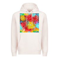 Pale Pink fruits leopard seamless pattern Premium Hoodie - Zillion Design Studio