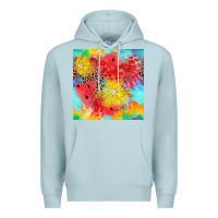 Blue Mist fruits leopard seamless pattern Premium Hoodie - Zillion Design Studio