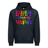 Navy teacher life crayons Urban Hoodie - texasbilliewilder