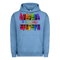 Pigment Pebble Blue teacher life crayons Urban Hoodie - texasbilliewilder