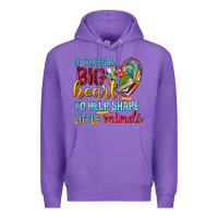 Purple big heart to help shape little minds tbw Premium Hoodie - texasbilliewilder